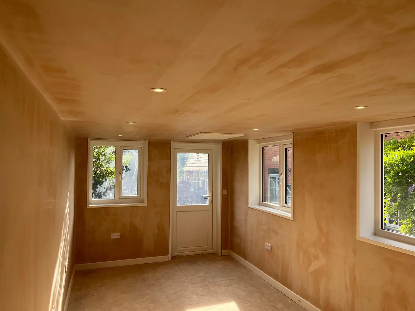 Completed garage conversion interior in Wolverhampton